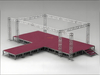 Truss de perno cuadrado de aluminio 300 mm para concierto en la etapa de 8x5x3m