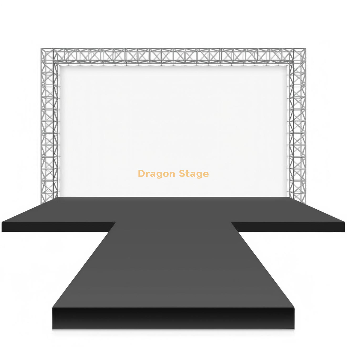 Sistema de escenario rápido de 9,76x9,76 m con pórtico con armazón de espiga de 400x400 mm para estructuras de eventos