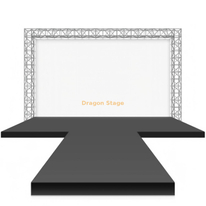 Sistema de escenario rápido de 9,76x9,76 m con pórtico con armazón de espiga de 400x400 mm para estructuras de eventos