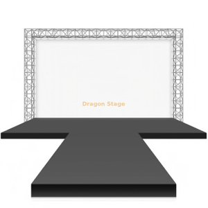 Sistema de escenario rápido de 9,76x9,76 m con pórtico con armazón de espiga de 400x400 mm para estructuras de eventos