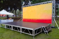 Soporte temporal de armazón de aluminio para exteriores para pequeños festivales y eventos promocionales