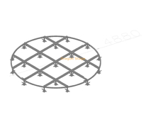 Plataforma de escenario redonda portátil de 4,88 m | Escenario móvil de aleación de aluminio de montaje rápido (altura ajustable)