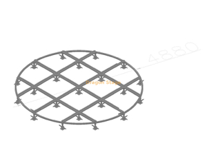 Plataforma de escenario redonda portátil de 4,88 m | Escenario móvil de aleación de aluminio de montaje rápido (altura ajustable)