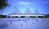 Carpa Pagoda de Aluminio de 6x12m | Carpa modular para eventos con techo de PVC (2 × 6 × 6 m combinados)
