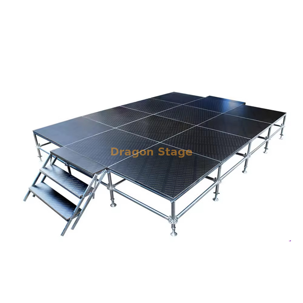 4.88x3.66m Etapa de acero de aluminio de ensamblaje rápido al aire libre para bodas conciertos 