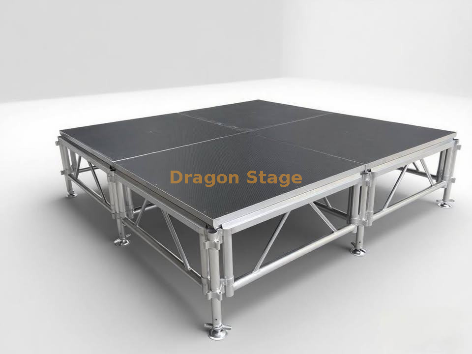1.22*1.22m Partido de concierto Danza al aire libre Etapa portátil Plataforma de la plataforma pequeña Etapa 2.44x2.44m 0.6-1m con 1 escalera