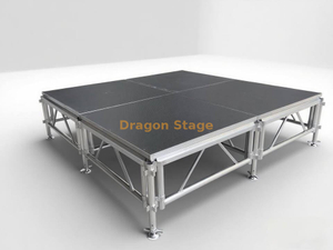 1.22*1.22m Partido de concierto Danza al aire libre Etapa portátil Plataforma de la plataforma pequeña Etapa 2.44x2.44m 0.6-1m con 1 escalera
