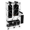 Sistema de soporte Ringlock Line Array de 4x2x8m con armazón de aluminio, plataforma de trabajo y lastre de agua