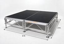 Plataforma de escenario de aluminio de 2x1m para producción de eventos de conciertos con diferente altura 2x2m
