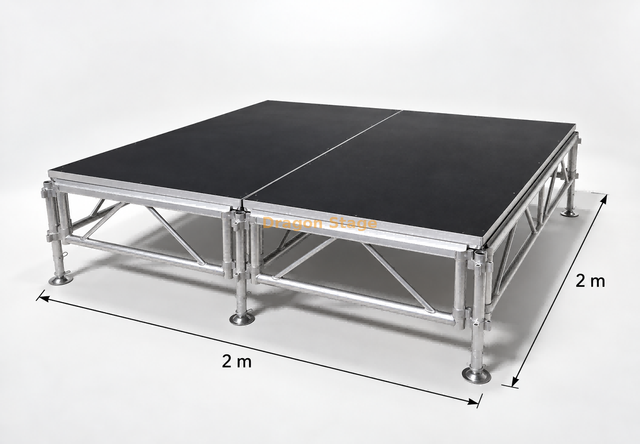 Plataforma de escenario de aluminio de 2x1m para producción de eventos de conciertos con diferente altura 2x2m