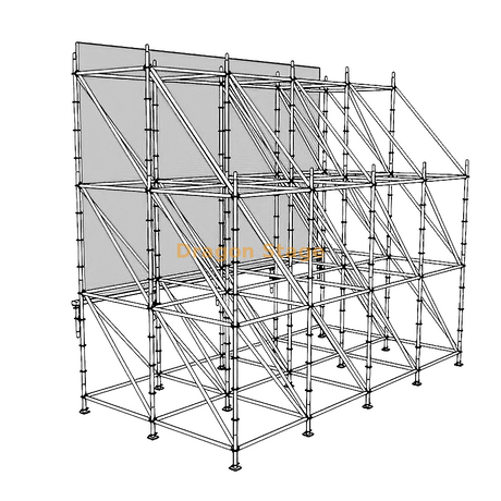 altura delantera modular de la altura los 4m de la estructura los 6m de ayuda de la pantalla de Ringlock LED de los 8x4m