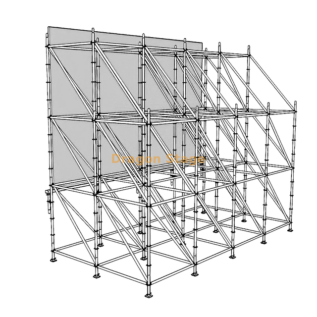 altura delantera modular de la altura los 4m de la estructura los 6m de ayuda de la pantalla de Ringlock LED de los 8x4m