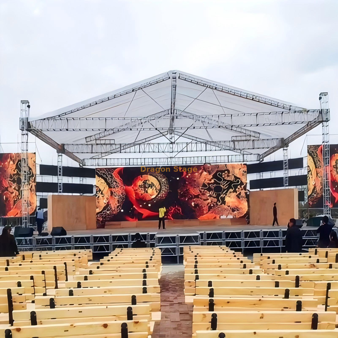18x18x10m Etapas de armadura de techo de concierto al aire libre