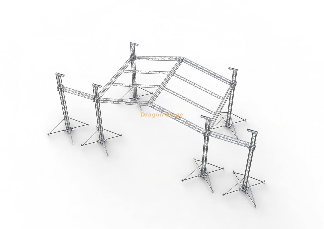 Sistema de techado para escenarios de 9x6x7m con alas para altavoces