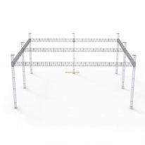 Sistema de armadura de techo plano de aluminio de 80x60x30 pies para estructuras de escenarios, estudios y eventos