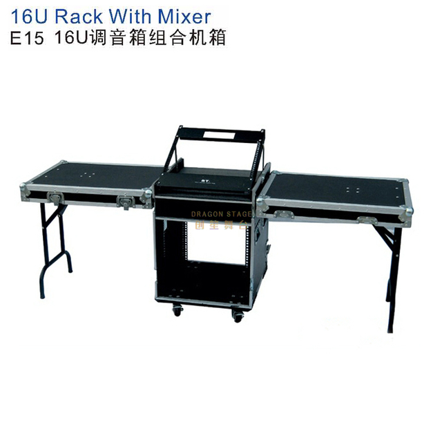 Racks Flightcase para DJ de 16U con mezclador