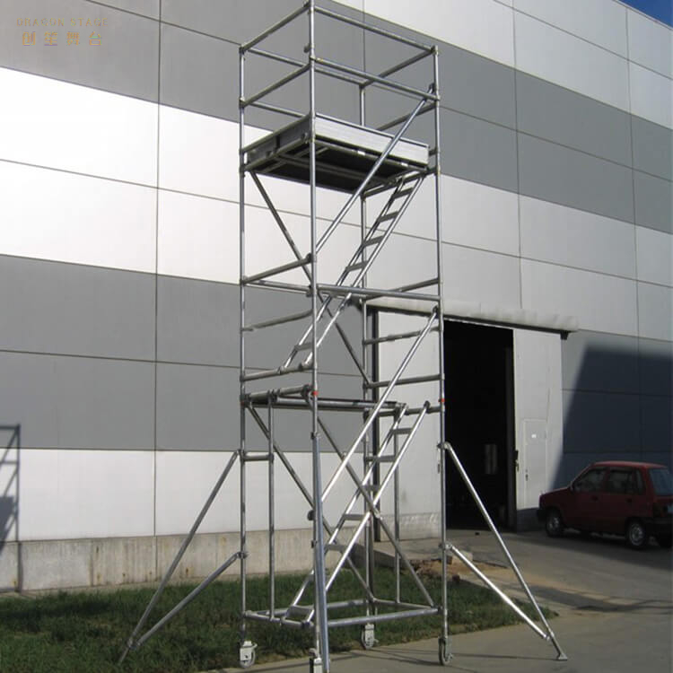 Torre móvil de la unidad Doble andamio doble con escalera de escalera