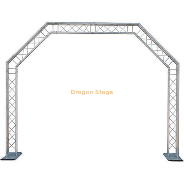 Sistema de perno de espiga de celosía de aluminio cuadrado estilo poste de meta para exhibición, escenario, evento, concierto