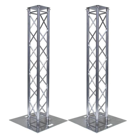 Bandas de soporte DJ de aluminio Totem Truss con placa base
