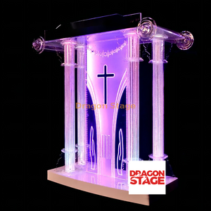 El mejor púlpito de iglesia de acrílico de altura personalizada básica asequible para la venta