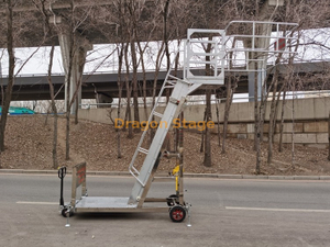 Camión cisterna Escalera especial Muestreo Coche Aleación de aluminio Acero inoxidable Manivela móvil Elevador telescópico Escalera de plataforma de escalada