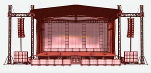 Armazones de techo al aire libre portátiles personalizados para eventos de conciertos grandes Alas de altavoz de 18x12x12m 3m
