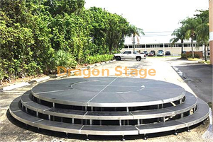 Plataforma de escenario portátil redonda circular de arena personalizada con plataforma de madera contrachapada