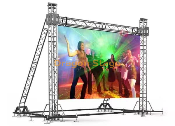 Braguero móvil para eventos para exhibición de pantalla Led, braguero de aluminio Gentry 11x8m para Led 10x6