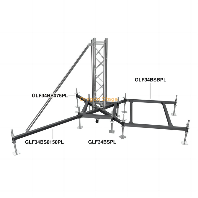 Unidad base de acero F34 Global Truss Ground Support PL BS