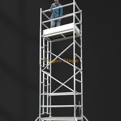 Andamio de una hilera ajustable de aluminio de 0,75 x 2 x 4,76 m