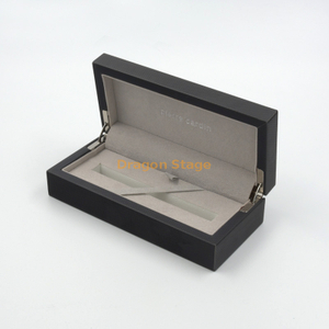 Cajas de madera de la cubierta de cuero de la PU especial de calidad superior que empaquetan la caja de empaquetado del regalo de la pluma sola