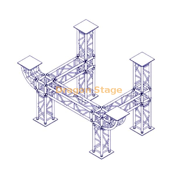 Soporte portátil de aluminio para DJ con armazón personalizado de 290 mm
