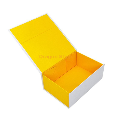 Caja de cartón de papel magnética Floding amarilla personalizada para la fábrica de la caja de madera del regalo modificada para requisitos particulares