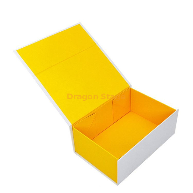 Caja de cartón de papel magnética Floding amarilla personalizada para la fábrica de la caja de madera del regalo modificada para requisitos particulares