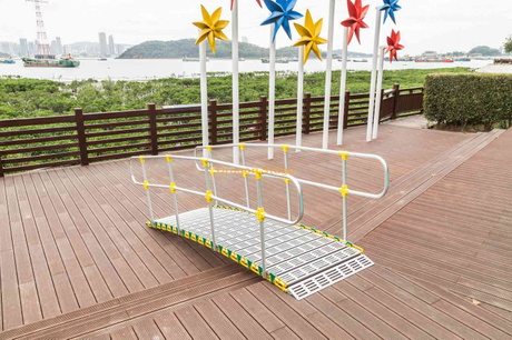 Rampa móvil portátil para silla de ruedas de aluminio portátil