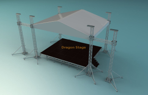  Etapa móvil portátil de aluminio del braguero de la iluminación del techo de la silla de montar del acontecimiento para la plataforma el 12x12x10m del equipo de la etapa