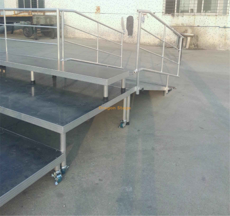 Gradas corales móviles de aluminio personalizadas con ruedas