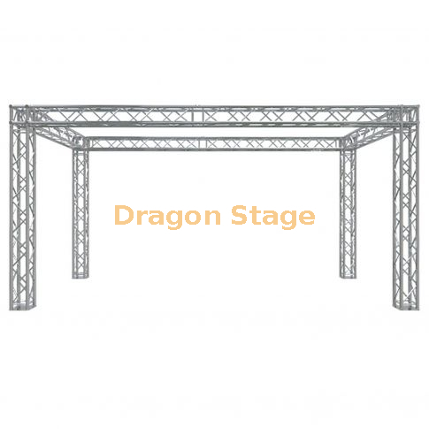 Cabina de feria comercial con esquinas de bloque de conexiones universales de aluminio Global Truss 10'x20'x10'