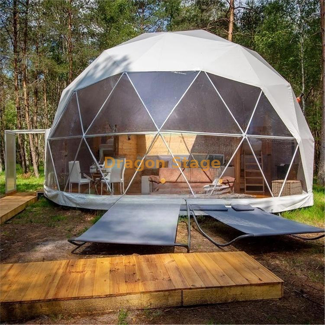 Carpa domo para fiestas de fin de semana para niños familiares Glamping de ocio para todo clima de 9M