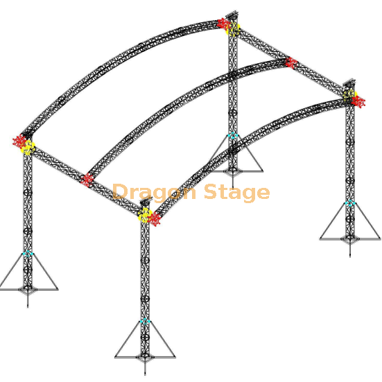 Sistema de armadura de techo en arco de aluminio para eventos de bodas 5x5x4m