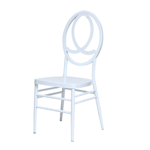 Nueva silla redonda de metal con respaldo para hotel, restaurante, silla de boda al aire libre, silla blanca de bambú para boda y boda, gran cantidad preferencial