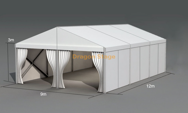 Carpas con estructura de aluminio de 12x9x3m para eventos de bodas