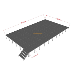 Sistema de marco de escenario rápido de aluminio 12,2x7,32m 