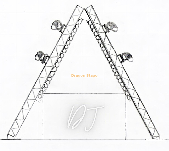 Soporte para DJ con forma de triángulo A personalizado 