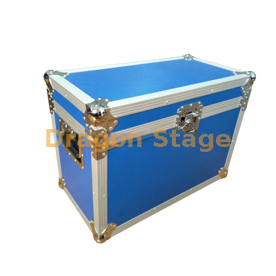 Caja de transporte de caja de colores y tamaños de caja de aluminio de vuelo azul