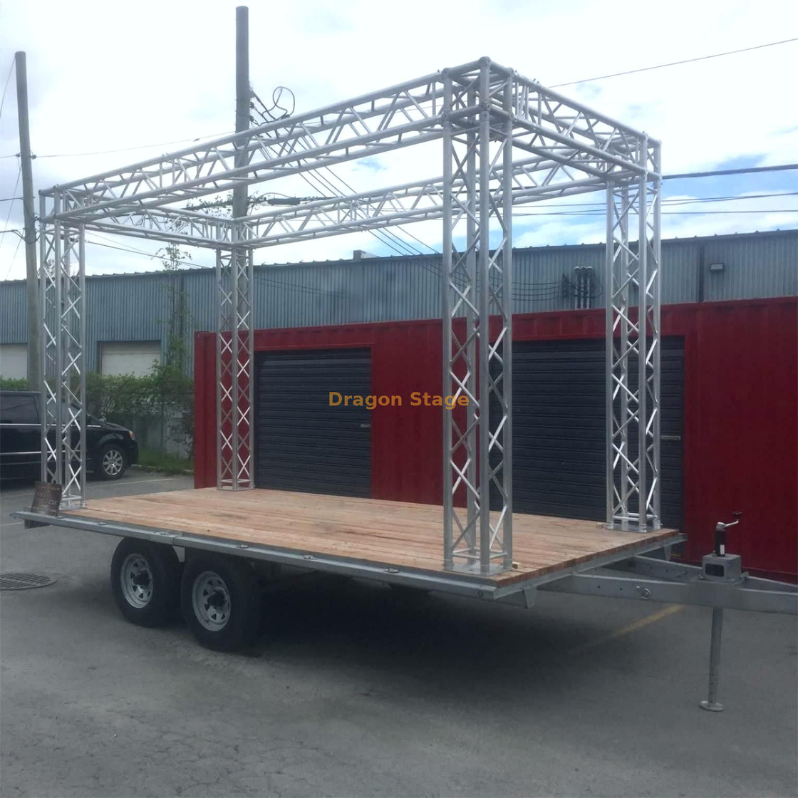 Camismo de aluminio 4x1x2m para remolque de camiones móviles