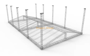 Sistema de armadura de soporte de suelo de aluminio para techo inclinado modular de 20 x 36 x 9 m (altura de 9 m)