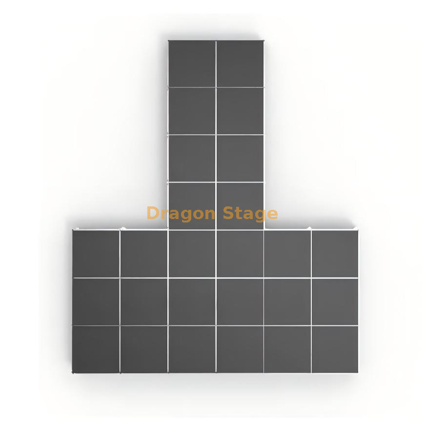 Kit de escenario port&aacute;til en forma de T de 7,32 mx 3,66 m