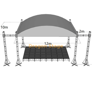 Camantón de techo curvo para todo el clima para evento al aire libre 12x10x6m
