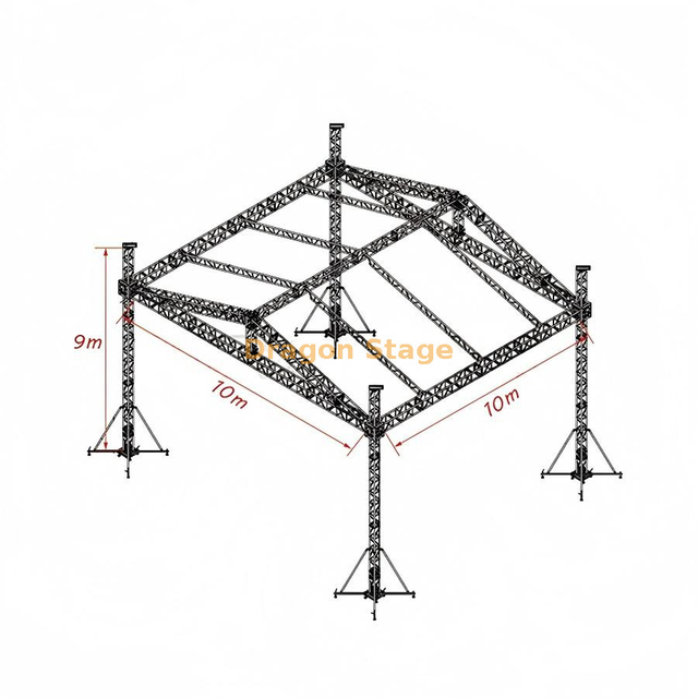 Sistema popular de techo de armadura de aluminio de iluminación de aluminio 10x10x9m